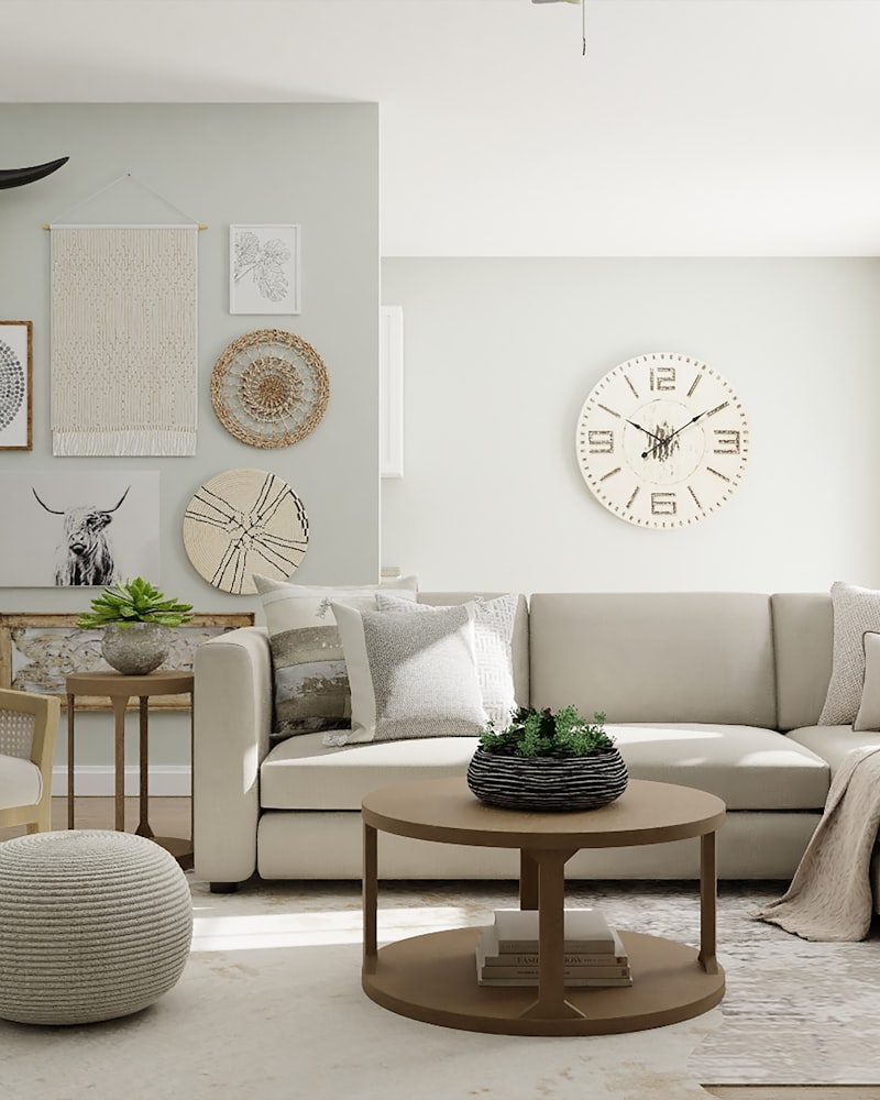 Elegant interior with natural textures
